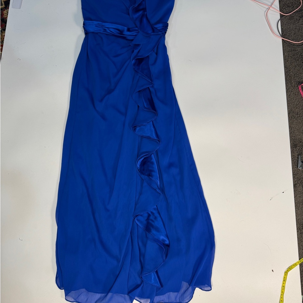 Elegant Blue Strapless Dress - Picture 6 of 7